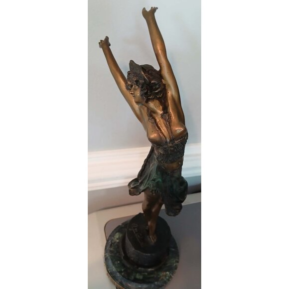 Vintage Claire Jeanne Robertine Colinet Bronze Sculpture "Swaying Dancer" - Picture 6 of 13